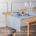 thumbnail image 3 of over&back 18x90 Woven Chambray Cotton Table Runner - Washable Table Runners for a Custom Home Decor Tablescape - Coffee Table, Dinner Table, Living Room - Blue, 3 of 10