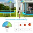 thumbnail image 3 of Alvantor 8ft Trampoline with Basketball Hoop, Outdoor Round Trampoline for Kids with Enclosure net and Ladder, Recreational Trampoline for Backyard Blue, 3 of 7