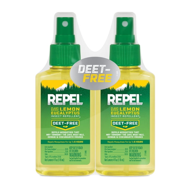 Repelente de insectos y eucalipto con limón de origen vegetal, 120 ml, 2 unidades