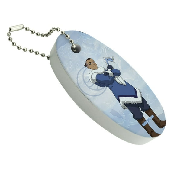 Avatar the Last Airbender Sokka Floating Keychain Oval Foam Fishing Boat Buoy Key Float