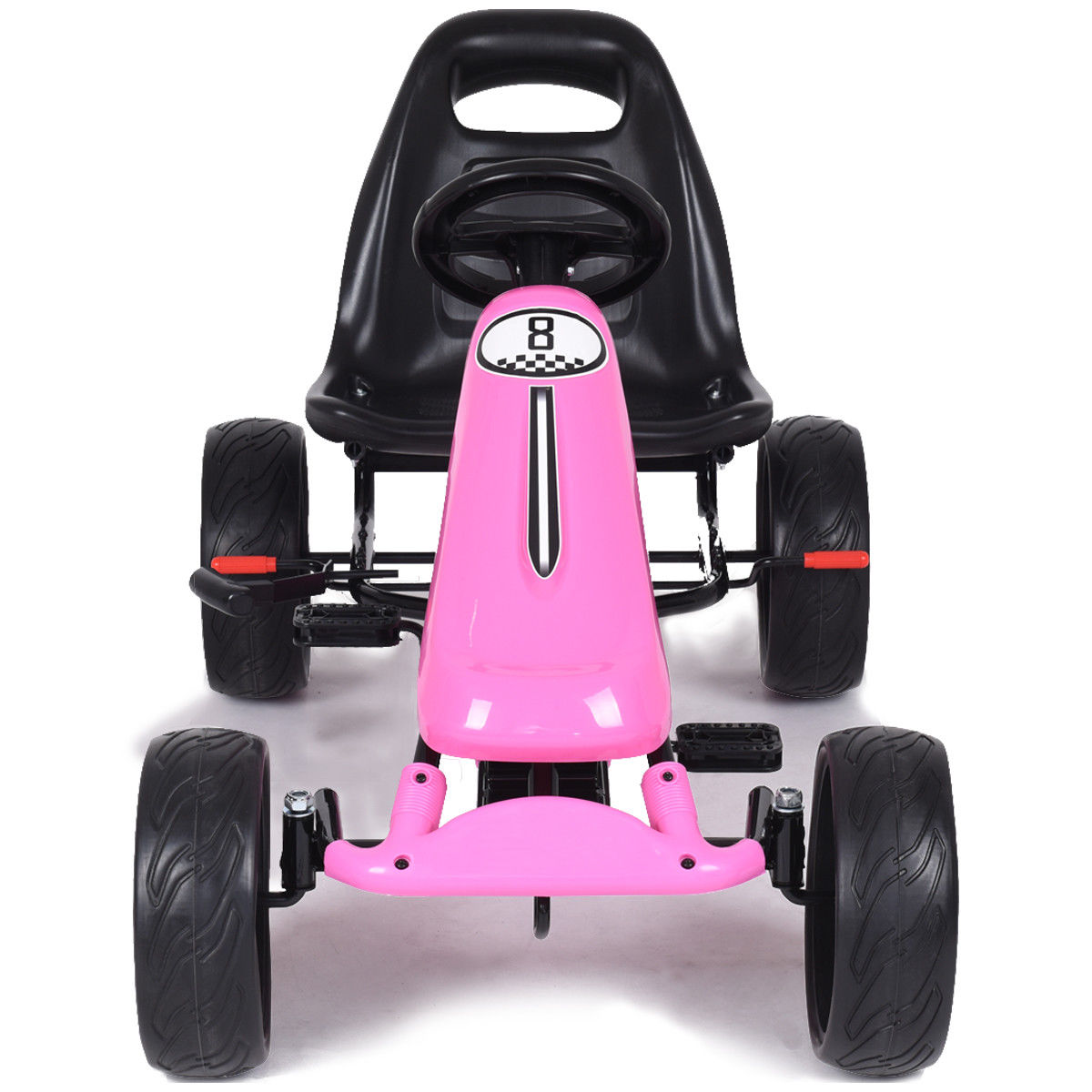 Go Kart Kids Ride On Car Pedal Powered 4 Wheel Racer Stealth Outdoor Toy Pink - image 2 of 10