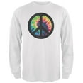 thumbnail image 4 of Old Glory Mens Tie Dye Peace Sign Distressed Halftone Long Sleeve Graphic T Shirt, 4 of 6