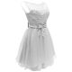 thumbnail image 2 of Vestido de dama de honor de encaje, vestido de fiesta corto, vestido de noche, vestido de dama de honor ajustado, vestidos de desfile de boda (gris, talla XS), 2 of 8