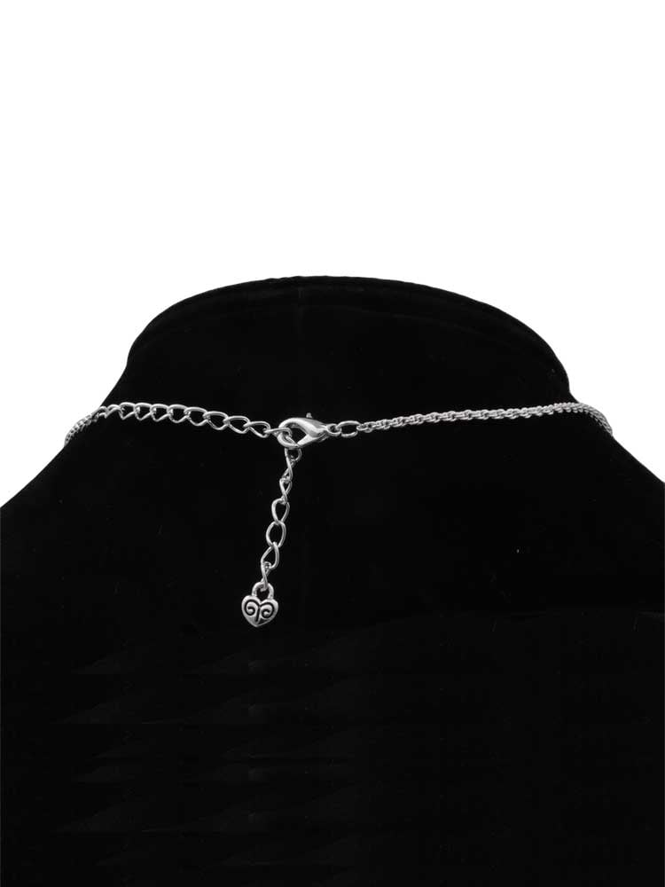 Delight Jewelry Silvertone Equestrian Horse She is Clothed in Stength and Dignity Charm Necklace, 20"+3"