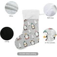 thumbnail image 3 of Christmas Penguins 18\u201dLarge Christmas Stocking for Christmas Decorations Xmas Fireplace Hanging Stockings with Plush Fur Holiday Stocking for Party Xmas Home Decor Family Holiday Stairs Gifts, 3 of 6