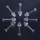 thumbnail image 2 of 100 Sets Plastic Earring Posts & Backs Hypoallergenic Clear Ear Stud Earrings, 2 of 5