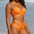 thumbnail image 2 of Afdoent Women's Bikini Sets Two Piece High Waisted Push Up Swimsuit Wrap 2 Piece Bathing Suit 2026 Retro Swimsuit, 2 of 8