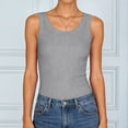 thumbnail image 2 of enyan Halter Tops for Women Cotton Racerback Tank Tops for Women - Workout Athletic Casual Soft Scoop Neck Sleeveless Shirts,Light Gray,M, 2 of 7