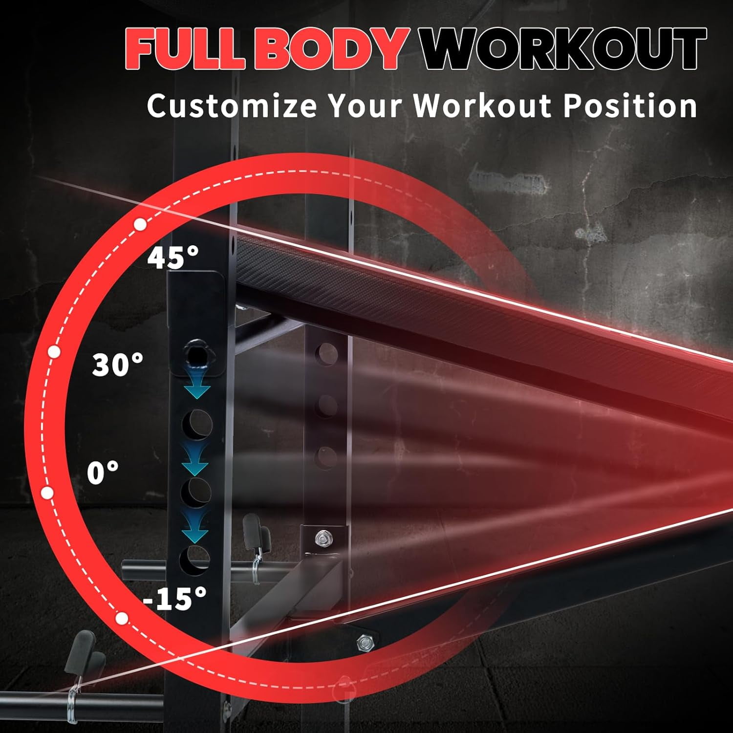 PUATUL Standard Weight Bench Set with Leg Extension and Leg Curl, Adjustable Bench Press Set with Squat Rack, Foldable Flat Incline Decline Workout Bench for Home Gym Full Body(US Stock)