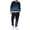 Dark Blue, variant on Mens Sweatsuits 2 Piece Big And Tall Long Sleeve Pullover Sweatshirts And Gradient Print Joggers Sweatpants Fall Casual Tracksuits