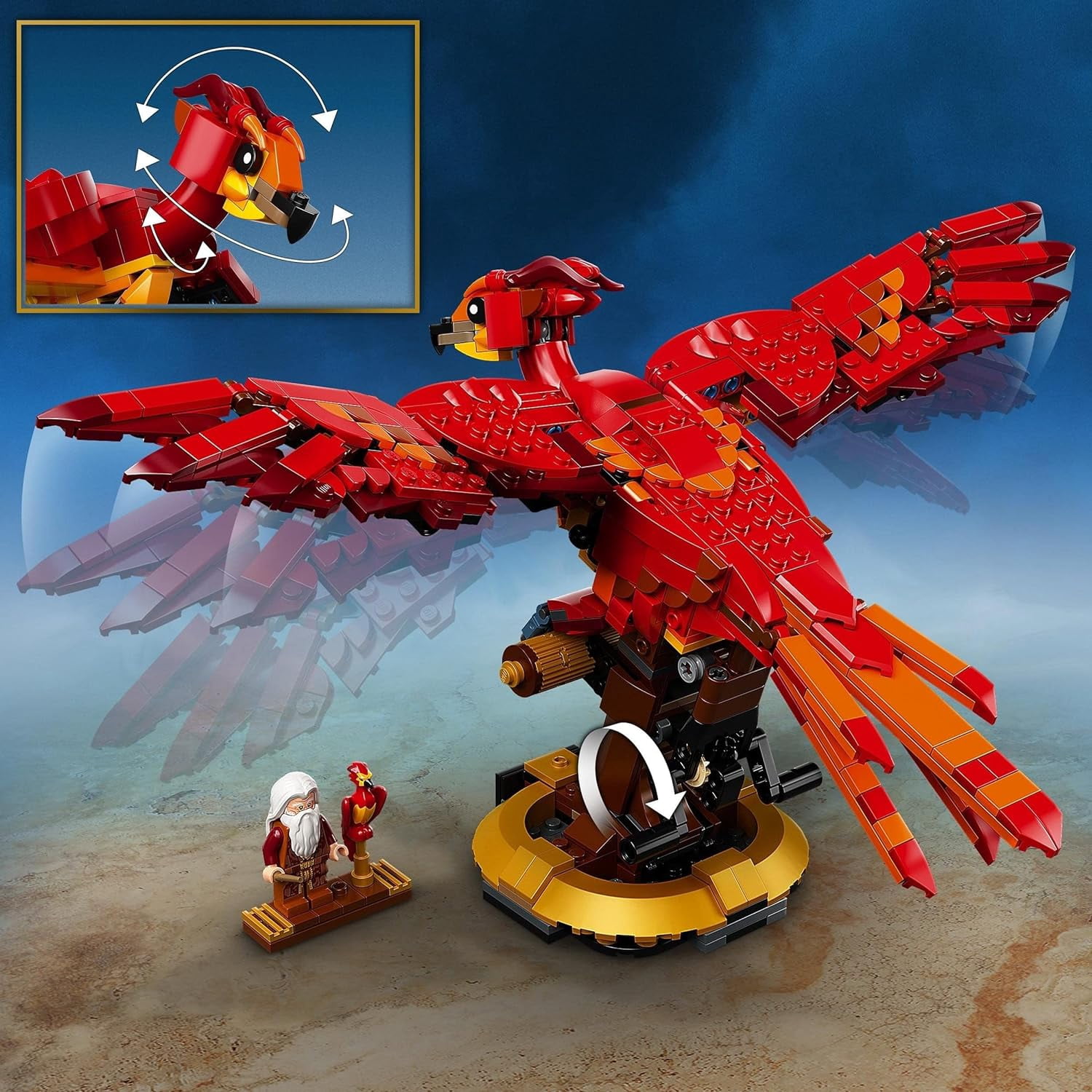 Lego Harry Potter Hedwig (75979) & Fawkes (76394)Dumbledore's