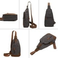 thumbnail image 4 of KL928 Canvas Crossbody Sling Bag Shoulder Backpack Casual Rucksack for Men Women Gift (Dark Gray), 4 of 6