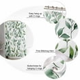 thumbnail image 3 of Eucalyptus Leaf Shower Curtain, 60" x 72", Green Plant Watercolor Leaf Waterproof Bathroom Curtain Washable Shower Curtain Set with 12 Hooks, 3 of 6