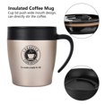 thumbnail image 3 of Taza De Café Taza De Agua Aislada De Acero Inoxidable Cuchara Y Tapa, 3 of 7