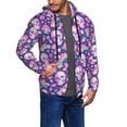 thumbnail image 2 of Goofa Skull rainbow mushroom colorful Pattern Mens Full-zip Hoodie, Zip-up Pullover Hooded Sweatshirt, Kangaroo Pocket Hoodie Ideal for Daily Wear, Travel, and Home-Medium, 2 of 5