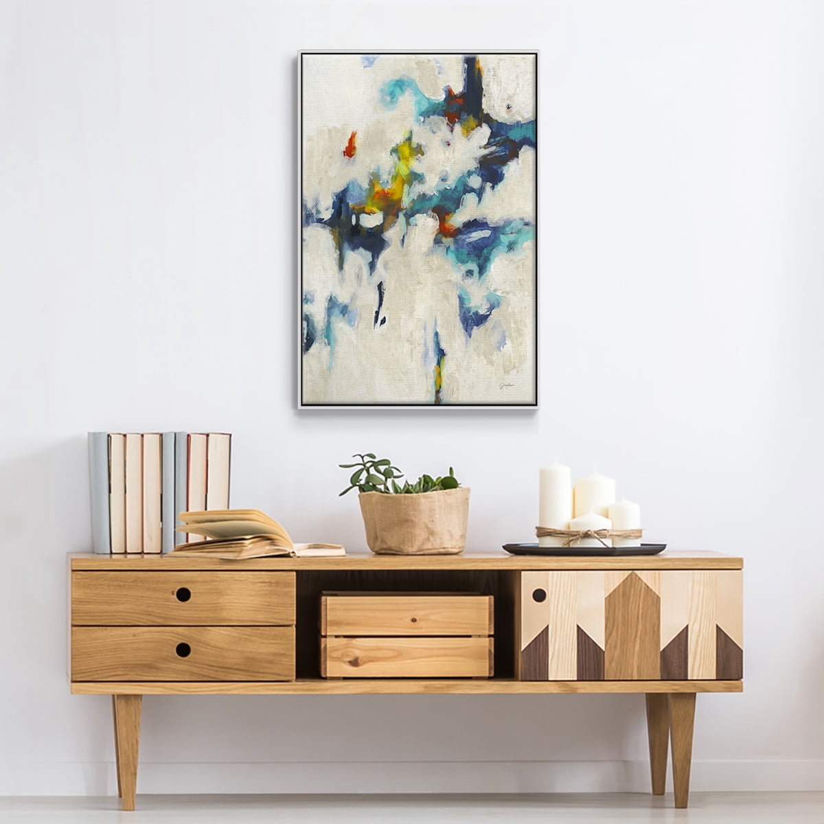 Find & Seek Framed Premium Gallery Wrapped Canvas - Ready to Hang - 25 x 37 - White Floating Frame