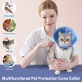 thumbnail image 3 of Soft and Cute Adjustable Cat Recovery Collar for Kittens and Puppies - Protective Pet E-Collar After Surgery - Lightweight Elizabethan Collar - Blue Color, 3 of 4