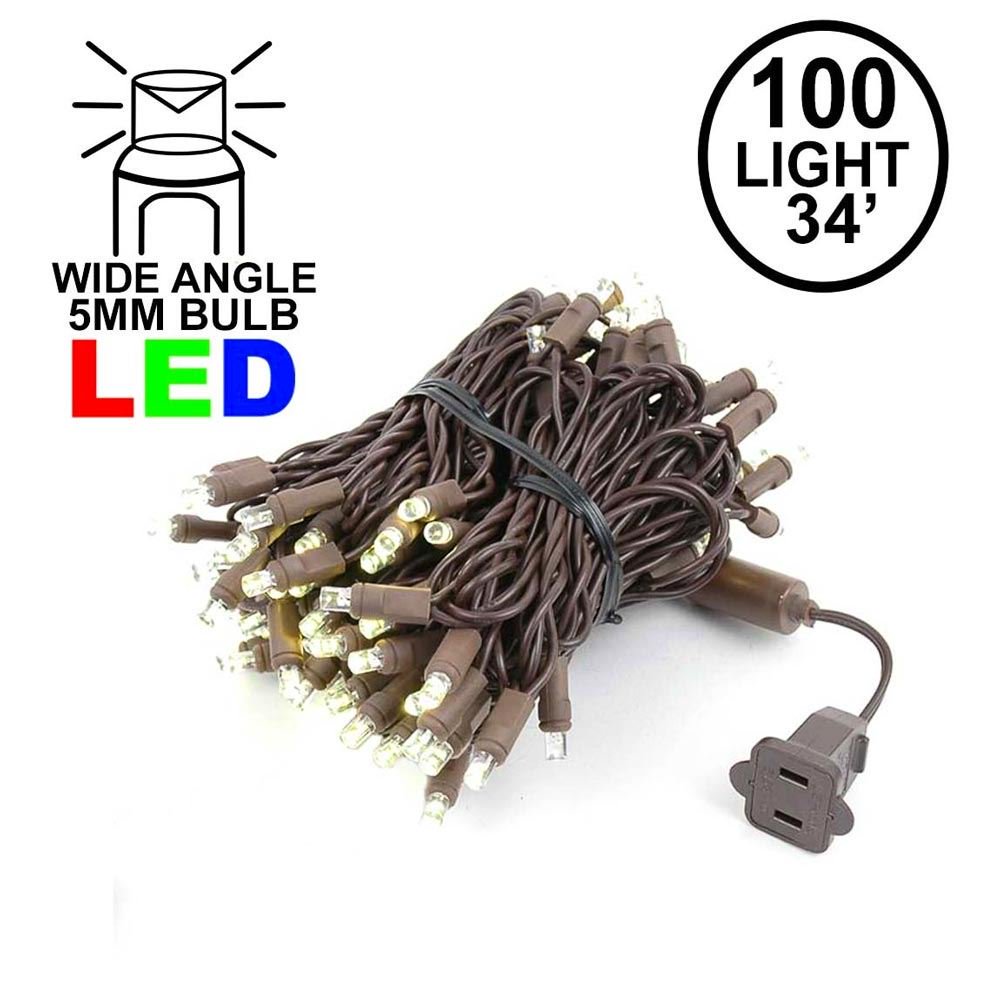 Novelty Lights 100 Light Warm White LED Christmas Mini String Light Set