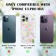 thumbnail image 5 of Funda para iPhone 13 Pro Max para mujer y niña, bonita funda estética con patrón de ondas de flores y cadena floral, transparente, suave, TPU, a prueba de golpes, funda protectora para Rojo Verde Cocina, Decoración y Otros, 5 of 5