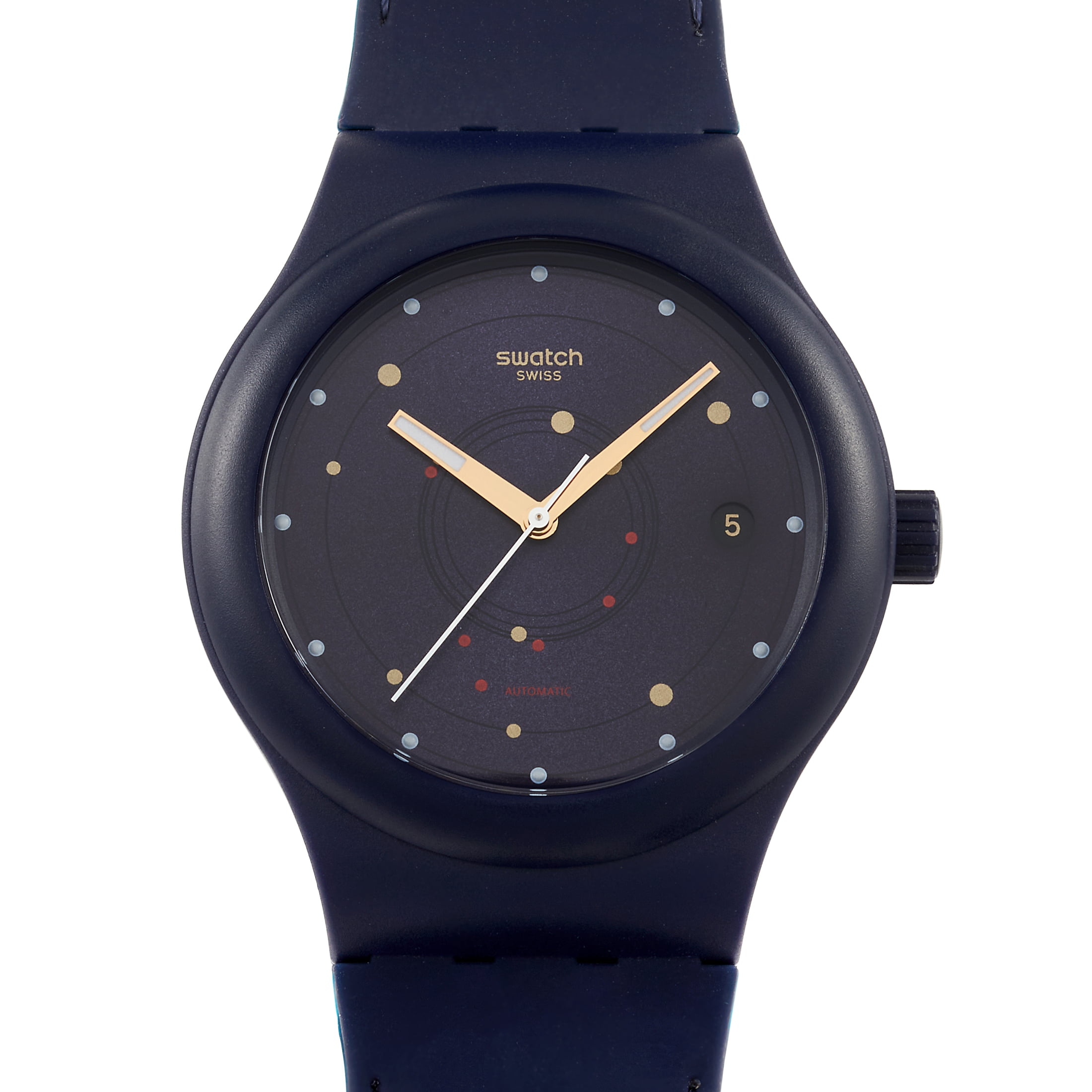 Dólar superficial Relación Swatch Sistem Sea Automatic Dark Blue Watch SUTN403 - Walmart.com