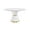 Solid White, variant on LeisureMod Modern Dining Table with a Round Sintered Stone Tabletop in White Steel Seats 6-10 for Dining Room, Kitchen in White