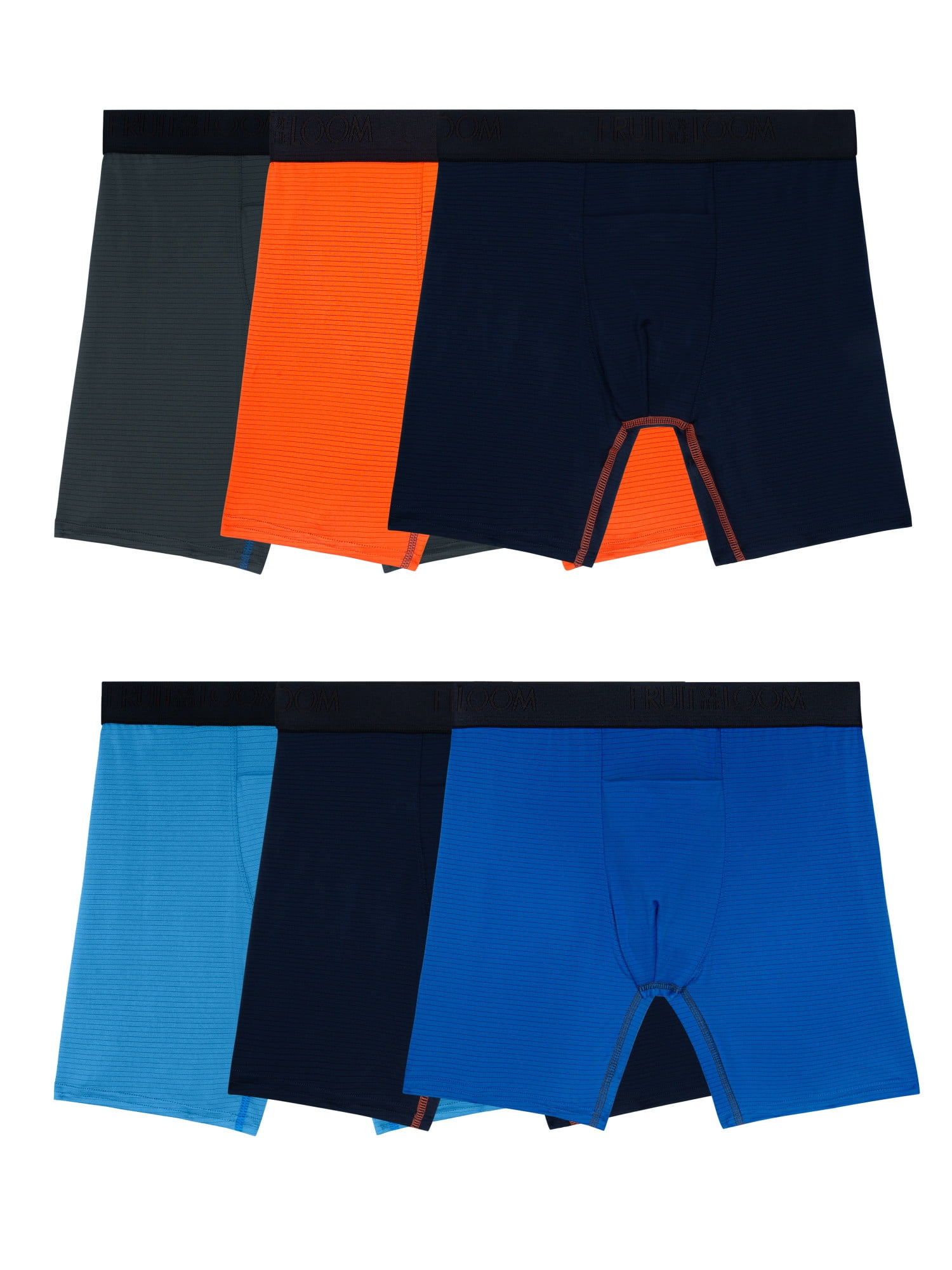 Fruit of the Loom Men's 360 Stretch Cooling Channels Boxer Briefs, 6