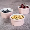 thumbnail image 6 of Fashionwu 8 oz Ramekins, Set of 8, Porcelain Ramekins for Creme Brulee Dishes Oven Safe, Classic Style Custard Cups for Baking, Souffle Ramekins Dish Bowls, Dipping Sauce Bowls - Pink, 6 of 6