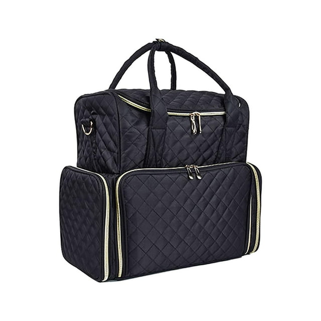 Bolsa de transporte para esmalte de uñas, organizador grande de esmalte de uñas, portátil, profesional, negro, resistente a los arañazos, para mujeres
