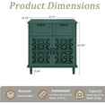 thumbnail image 7 of LFGUIZO 31.5″Green 2-Door 2-Drawer 1-Rack Buffet Cabinet – Accent Cabinet with Adjustable Rack, Suitable for Storage in Dining Rooms, Studies and Kitchens, 7 of 7
