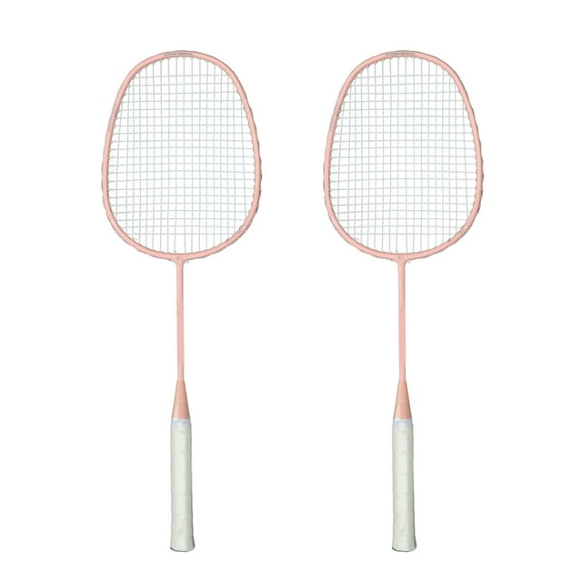 Raqueta de bádminton Sports Straight Beat con mango antideslizante, doble raqueta de bádminton de aleación de carbono vidrioso para niños y niñas.