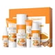 thumbnail image 1 of Kit iluminador de 5 piezas con cúrcuma y vitamina C: crema para ojos, crema facial, suero, tónico, limpiador, hidratante, antiedad, apto para todo tipo de piel, 117 ml, 1 of 4
