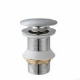 thumbnail image 1 of Desagüe de construcción de latón macizo para lugares comerciales, desagüe de fregadero de acabado cromado pulido de cobre resistente con fácil instalación, se adapta a la mayoría de los fregaderos, 1 of 3