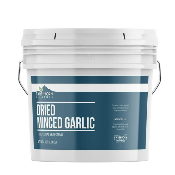Earthborn Elements Dried Minced Garlic 1 Gallon Bucket, Kitchen Staple, Bulk Seasoning 72 Ounce