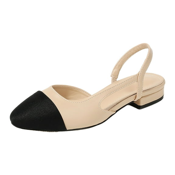 Sngxgn Women's Ballet Flat Classic Walking Shoes Casual Ladies Flat Shoes(Beige,39)