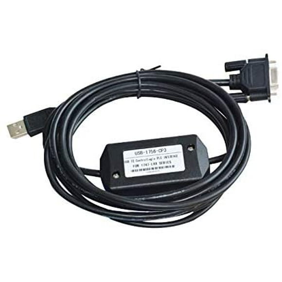 Washinglee USB PLC Programming Cable for Allen Bradley PLC ControlLogix Series, for USB-1756-CP3 Replacement, 6 FT,