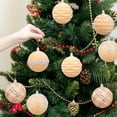 thumbnail image 4 of Flocked Painted Christmas Ornament Balls 6 Pack 3.15 Inch Assorted Colors Tree Hanging Decorations for Holiday Party Wedding Home, 4 of 6