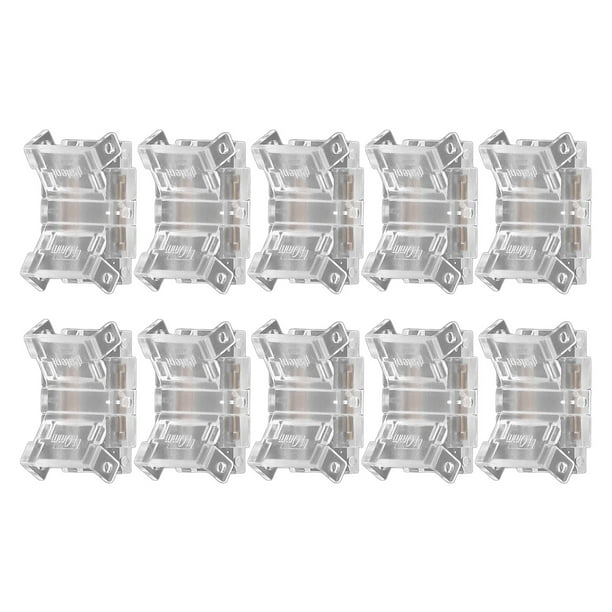 10 Pcs 2Pin 10mm LED Strip Connectors Strip to Strip Quick Connect Solderless LED Strip Lights