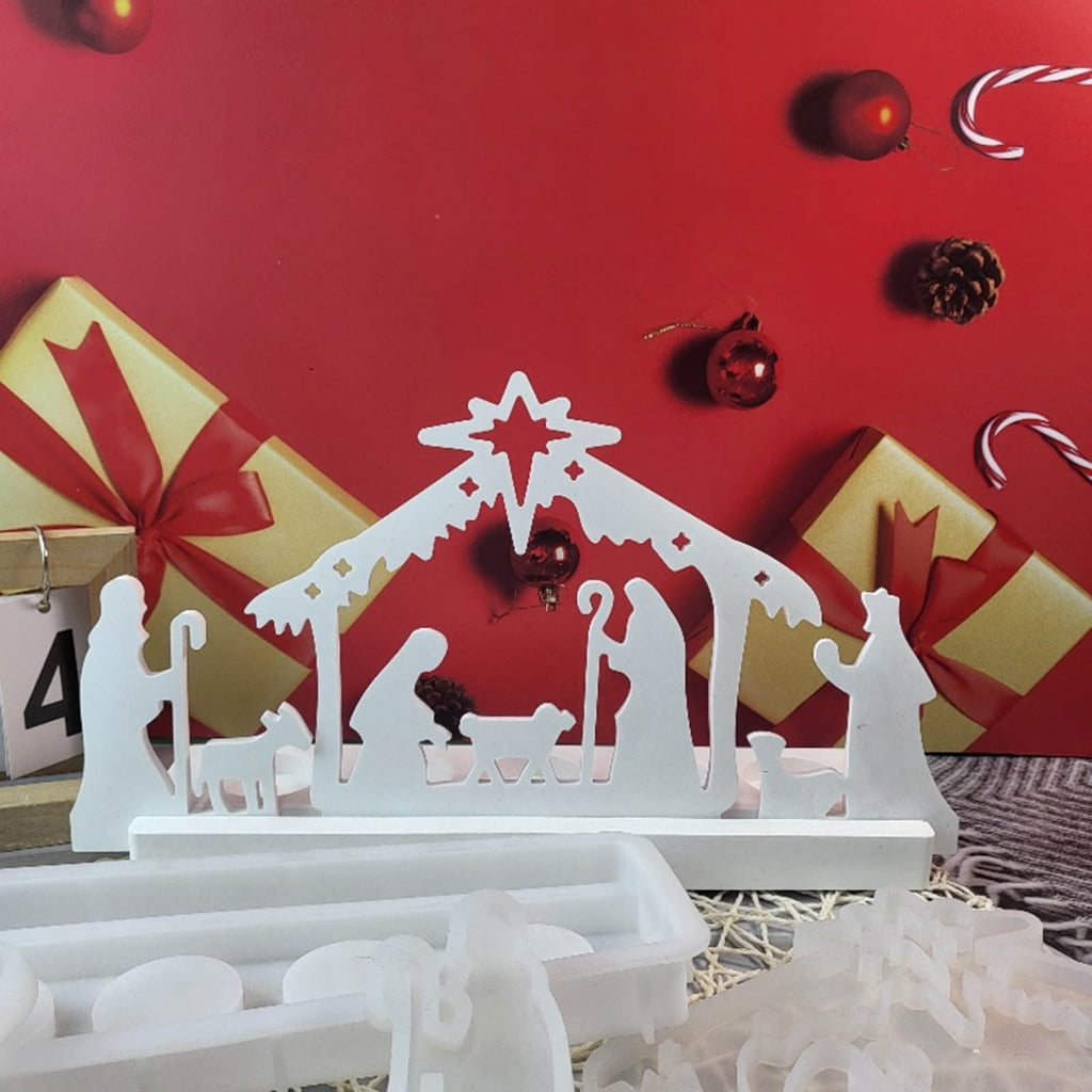 Geemin 3x Jesuses Baptism Candle Molds Castings Molds Silicone Mould Table Decorations