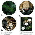 thumbnail image 3 of Designart "Tigers In Asian Painting I" Asian Metal Art Living Room, 3 of 5