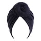 thumbnail image 5 of Qarigey Turbante nudo estilo étnico Hijab sombrero cubierta elegante banda ancha estiramiento cabeza envoltura moda sombreros mujeres pérdida Negro 2Conjunto, 5 of 6