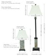 thumbnail image 4 of Sunnydaze Timeless Abode 3-Piece Floor and Table Lamp Set, Gray Slate with White Shade, 4 of 16