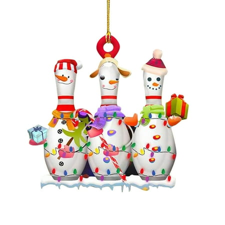 

Veki Acrylic Tree Decoration Looking Round Bowling Christmas Souvenirs Good Christmas Decoration Hangs Acrylic Beads Garland Chandelier