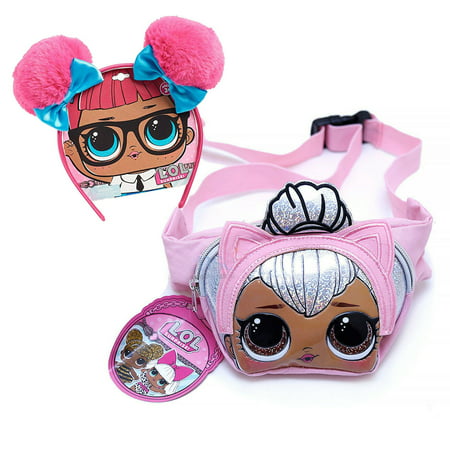Lol Surprise! - Lol Surprise! Fanny Pack Kitty Pink Belt Bag w/Faux Fur Headband - 0