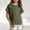 Army Green, variant on Girls Oversized Linen Cotton Top | Breathable Batwing Sleeve Shirt | Casual Boat Neck Kids Tee for Play Relaxed Fit Pink,Size 3-4T