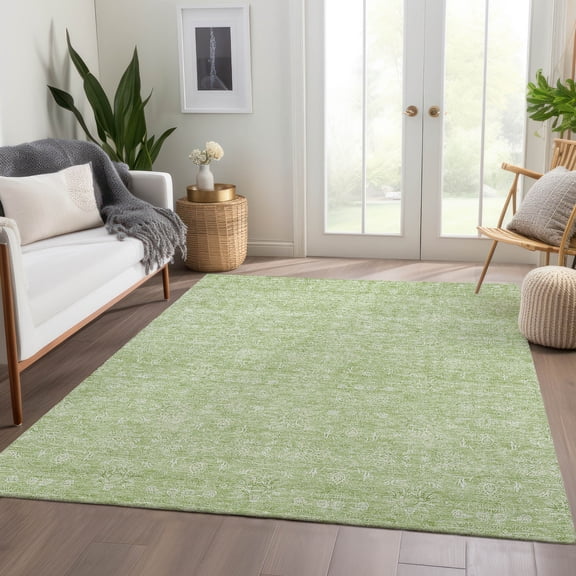 Addison Rugs Chantille Indoor/Outdoor Transitional Floral Aloe Washable Rectangle Rug, 10' x 14'