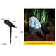 thumbnail image 5 of Luz solar LED para patio exterior | Cabezal giratorio doble | Sensor de movimiento | IP65 a prueba de agua | 2 cuentas LED | Batería de 1200 mAh | Instalación en el suelo o en la pared | Seguridad, 5 of 7