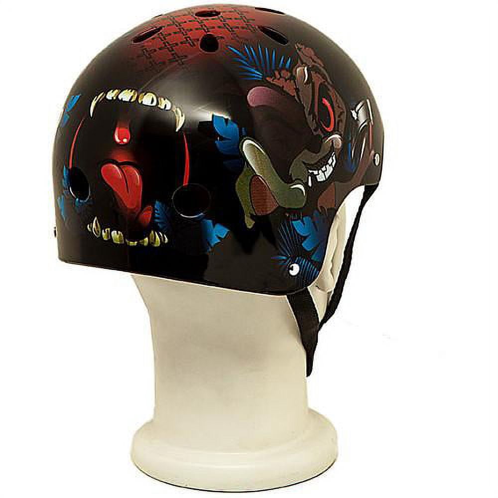 punisher skateboards ranger 11-vent skateboard helmet, size medium, black