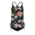 thumbnail image 6 of Jsaierl Tankini Swimsuits for Women Tummy Control Two Piece Bathing Suits Side Drawstring Swimwear with Sporty Swim Shorts, 6 of 6