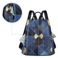 thumbnail image 5 of FORMRS Women's Travel Backpack Purse Anti-Theft Hidden Pockets Casual Shoulder Bag, Blue Geometric Pattern, 5 of 7