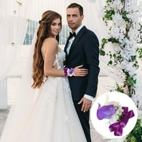 GOOHOCHY Corsages For Wedding Purple Pu For Wedding 1Pack